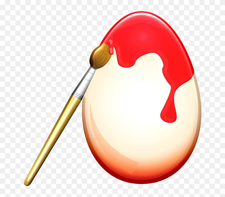 Painting Red Egg Clipart - Png Download