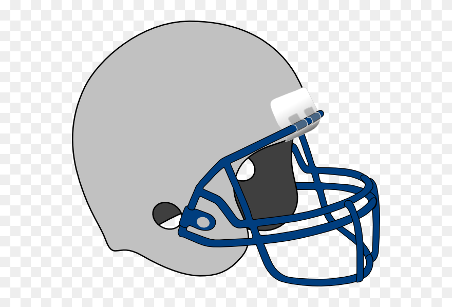 Grey Football Helmet Clipart - Png Download