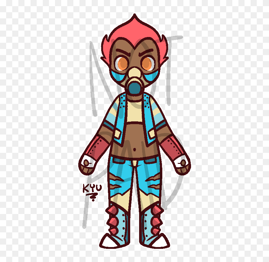 Gas Mask Gator - Cartoon Clipart