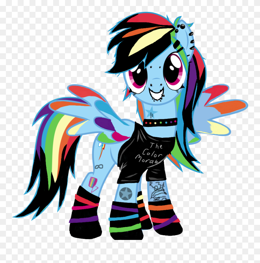 Clip Art Free Download Pony Twilight Sparkle Fluttershy - Pony Rainbow Dash Emo - Png Download