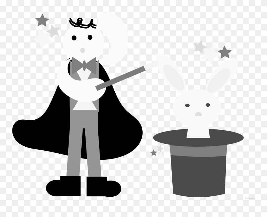 Magician With A Rabbit Clipart - Png Download