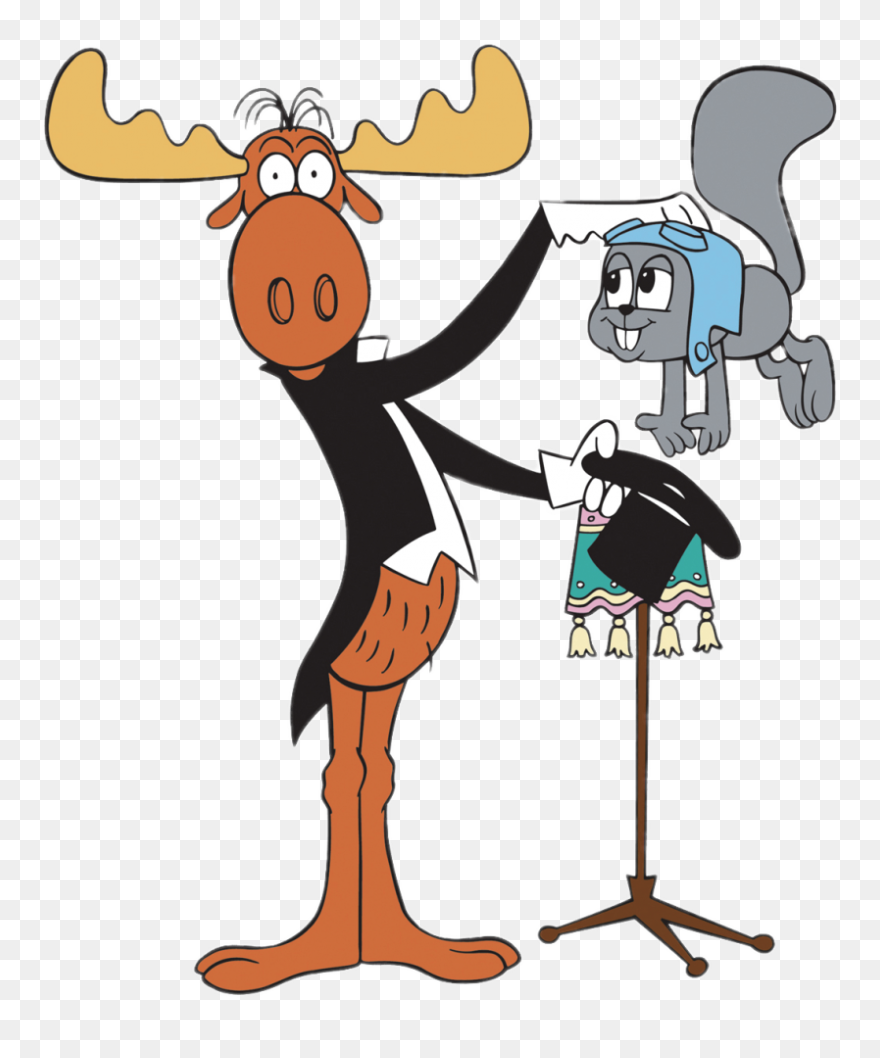 Rocky And Bullwinkle Magic Trick - Rocky And Bullwinkle Png Transparent Clipart