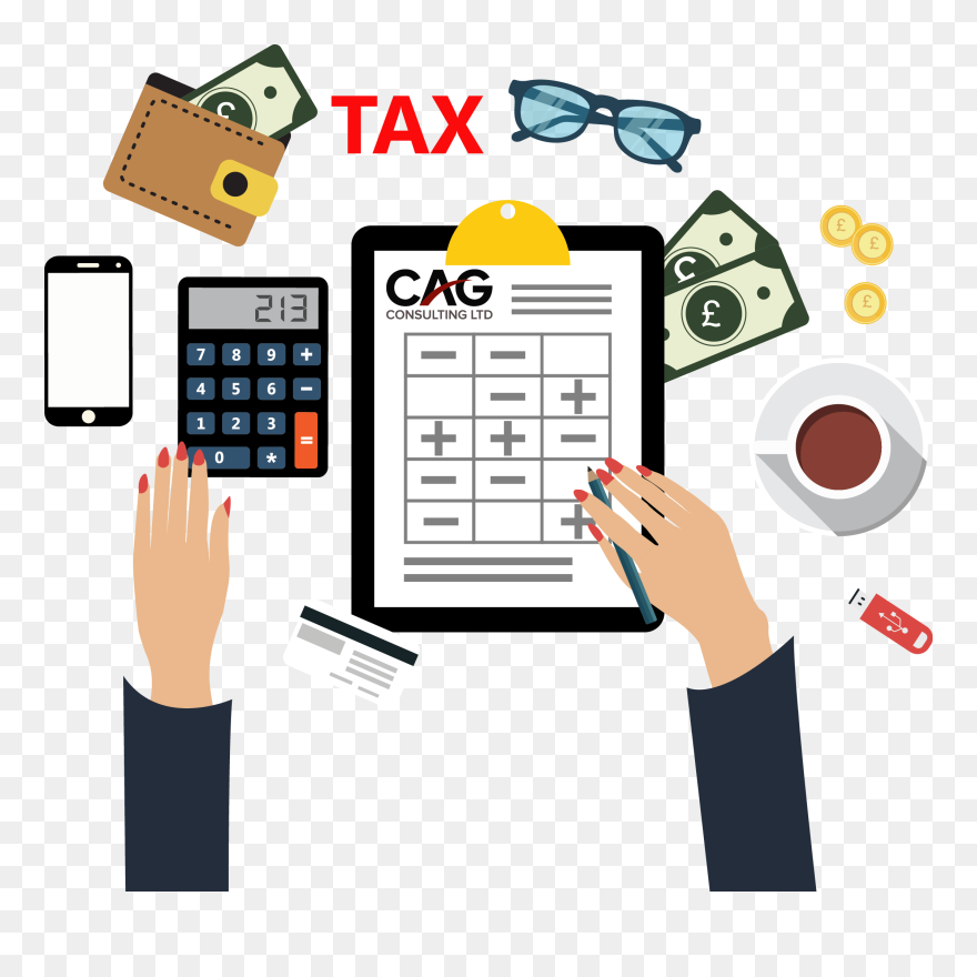 Transparent Office Supplies Clipart - Income Tax Clipart - Png Download