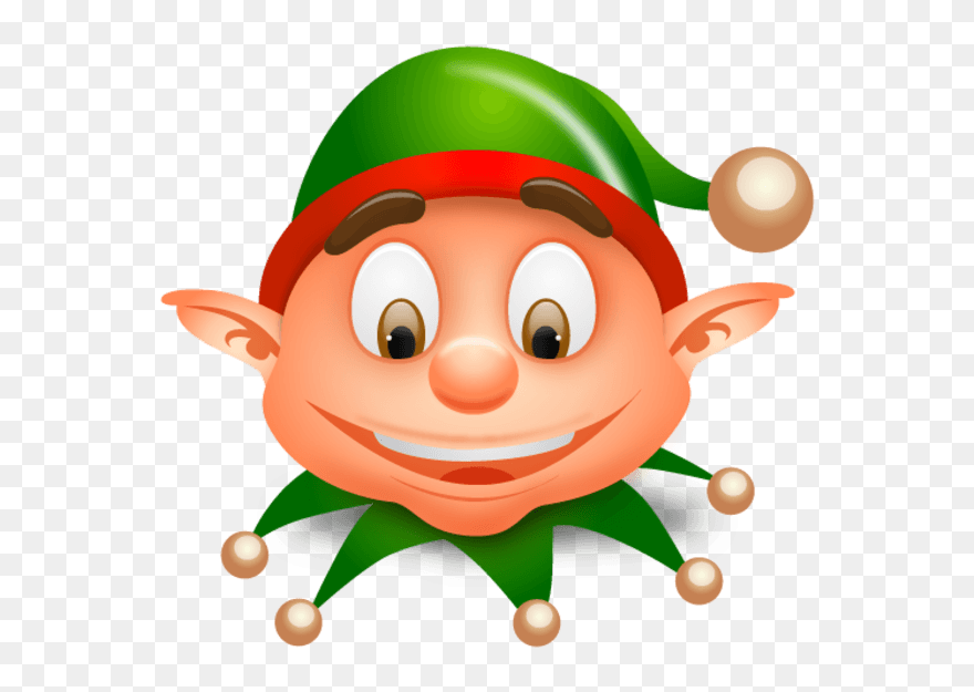 Elf Head Clipart Png - Christmas Elf Head Clipart Transparent Png