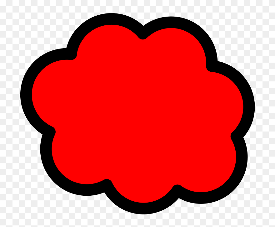 Cartoon Red Cloud Clipart