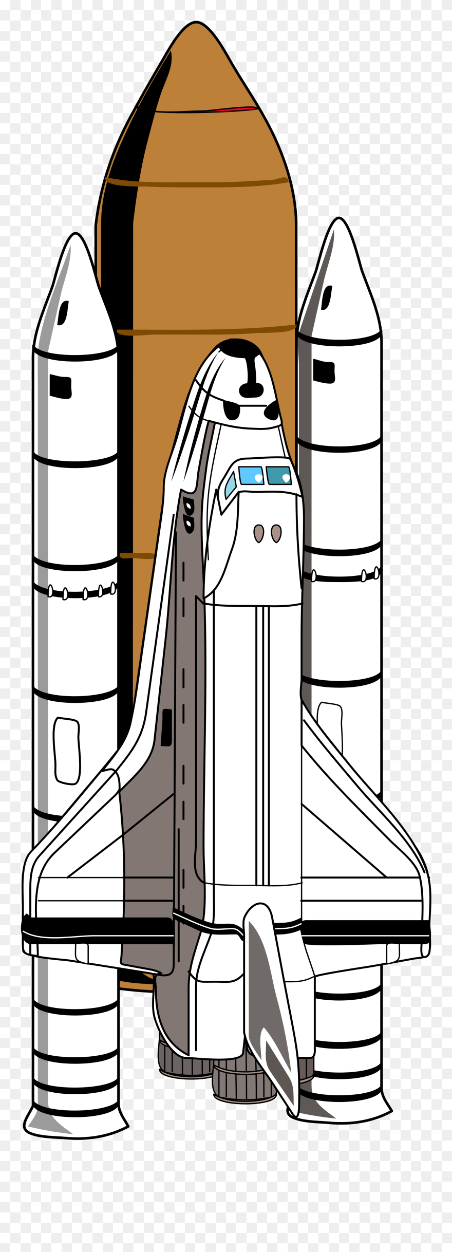 Space Shuttle Clipart - Uzay Mekiği Resmi Çizimi - Png Download