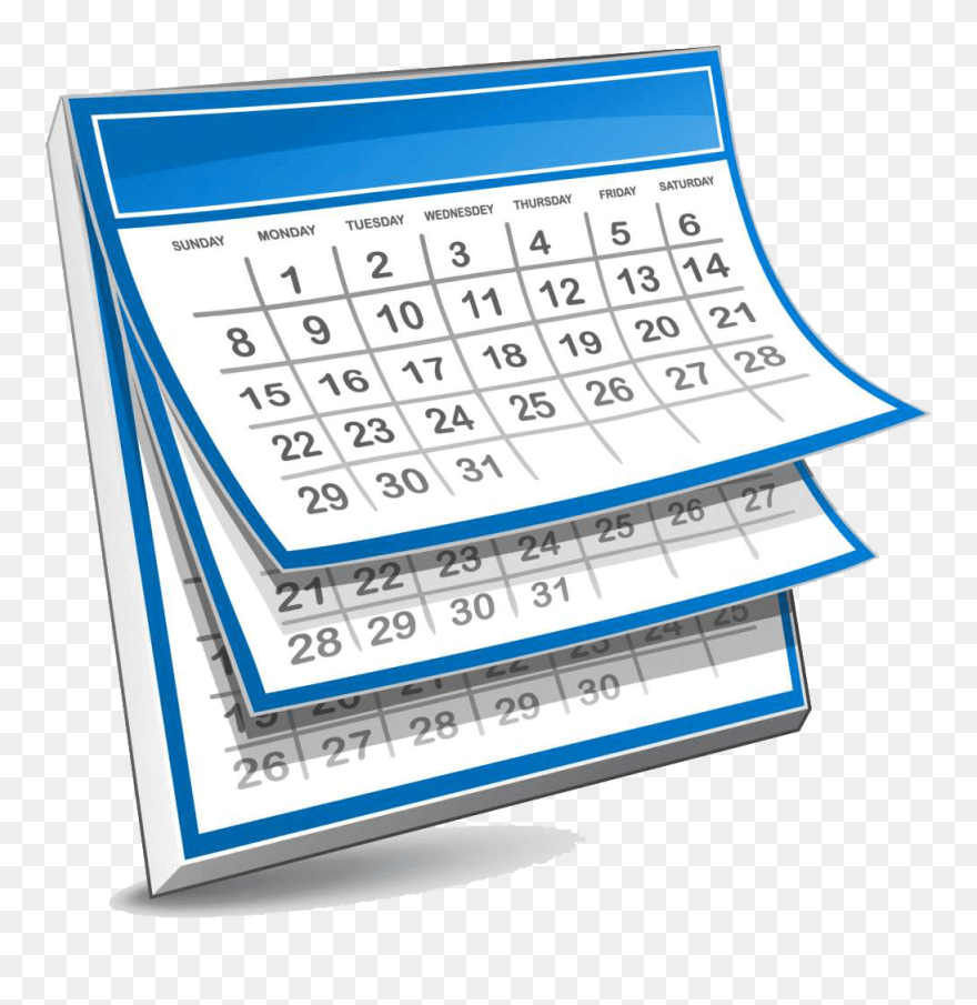 Calendar Time Clipart Png - Month Calendar Clip Art Transparent Png