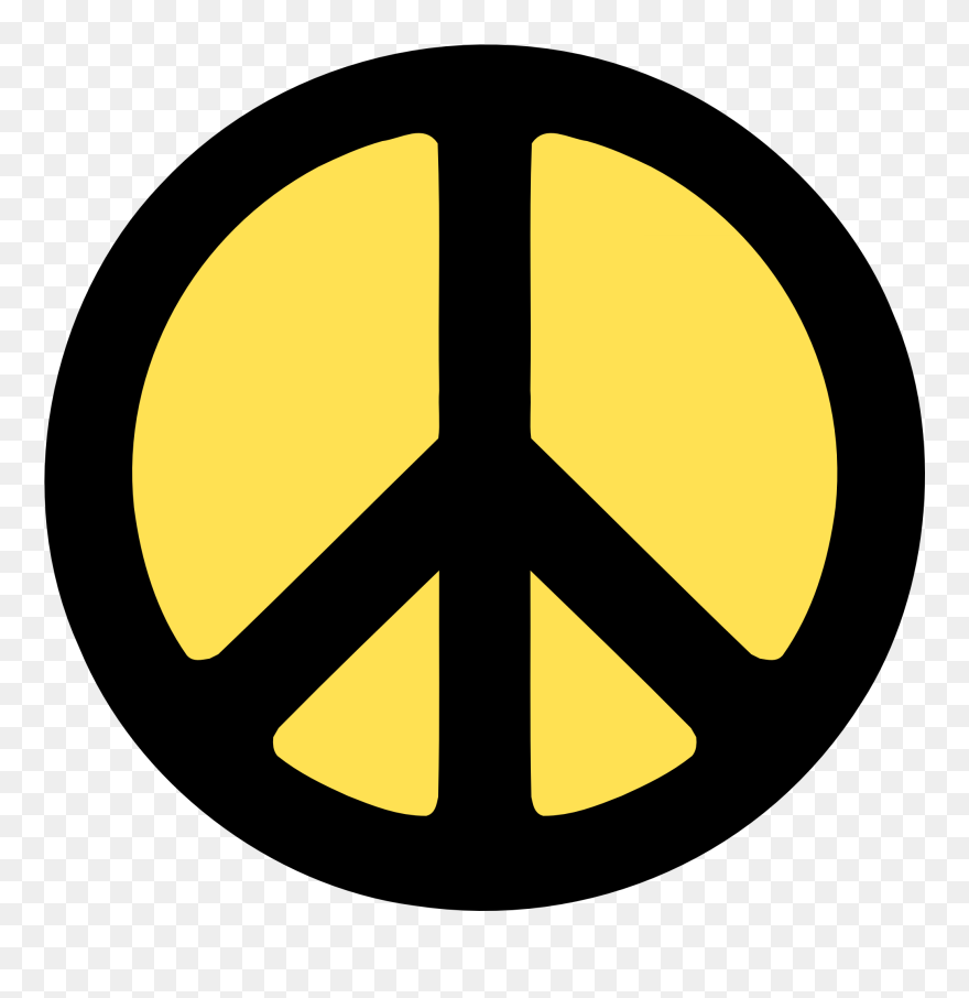 Peace Symbols Clip Art - Peace Sign Silhouette - Png Download