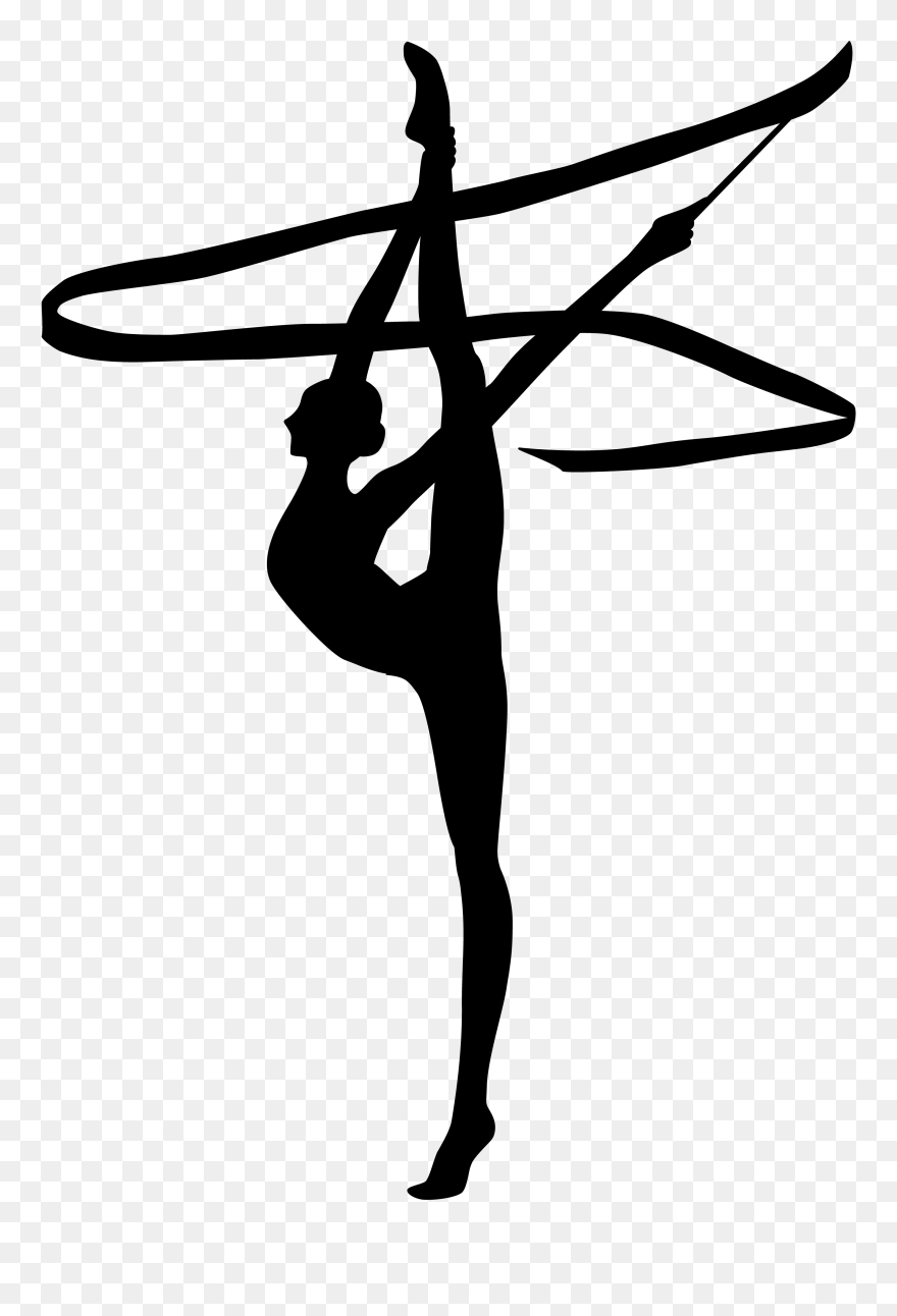 Rhythmic Gymnastics Artistic Gymnastics Silhouette - Rhythmic Gymnastics Silhouette Clipart