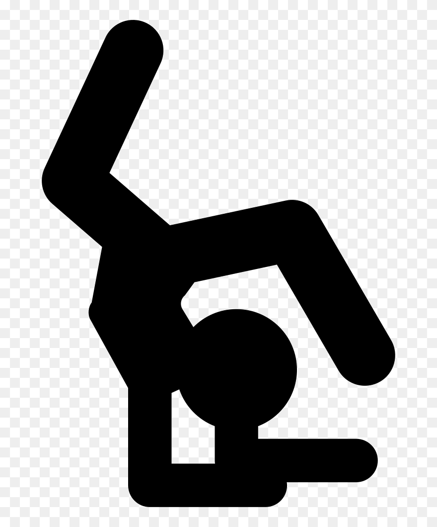 Artistic Gymnast Silhouette - Gymnastic Silhouette Gymnastics Icon Clipart