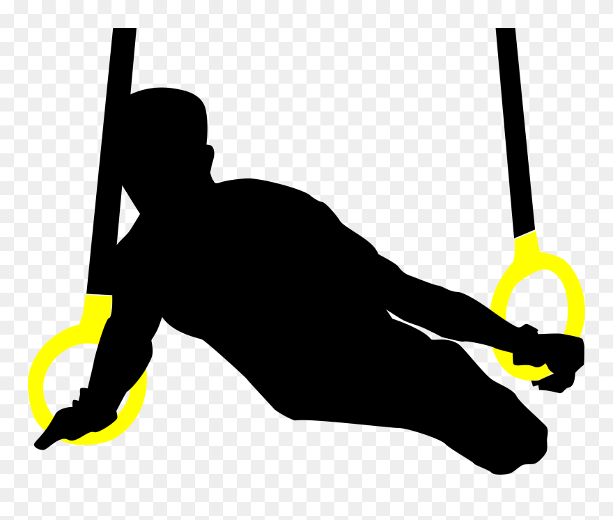 Gymnastics Silhouette Figures Png Download - Silhouette Clipart