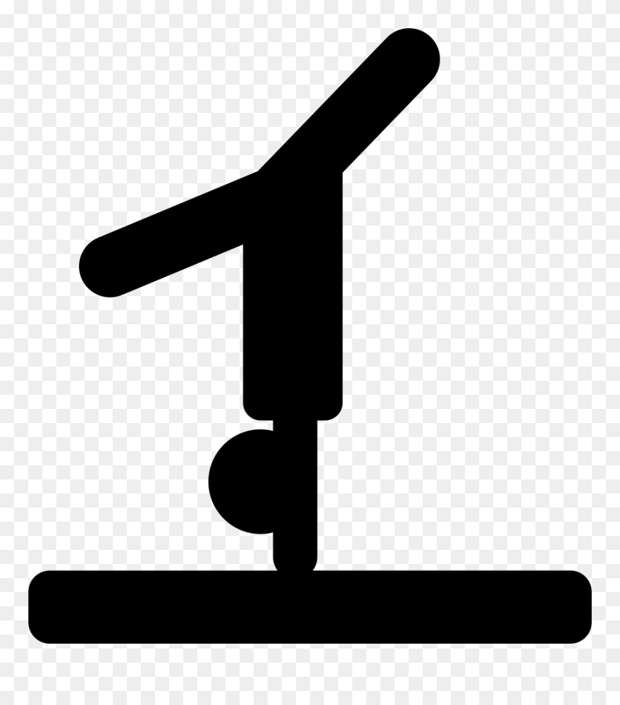 Gymnast Posture Silhouette - Sign Clipart