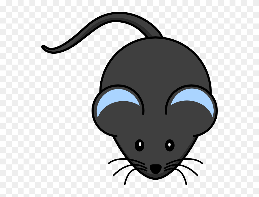 Cute Blue Clip Art - Transparent Background Rat Clipart - Png Download