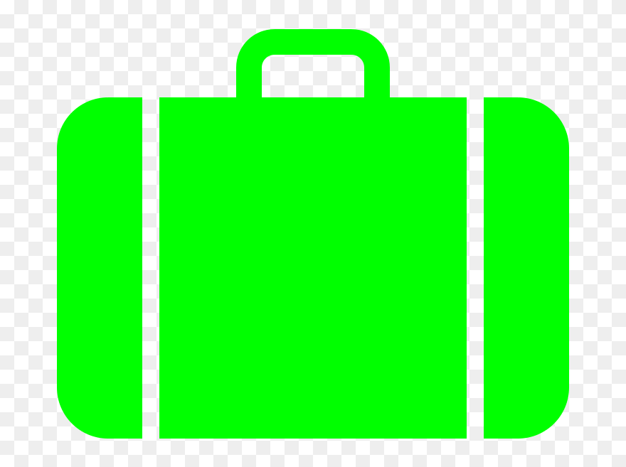 Suitcase Icon Green - Blue Suitcase Icon Clipart