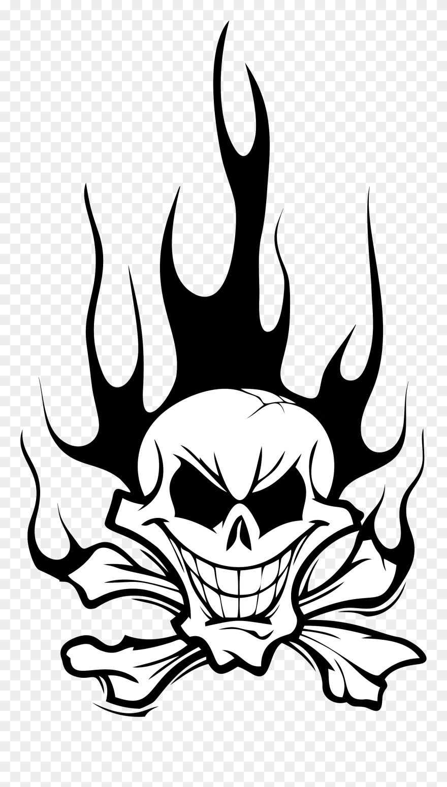 Transparent Evil Skull Clipart - Happy Skull - Png Download