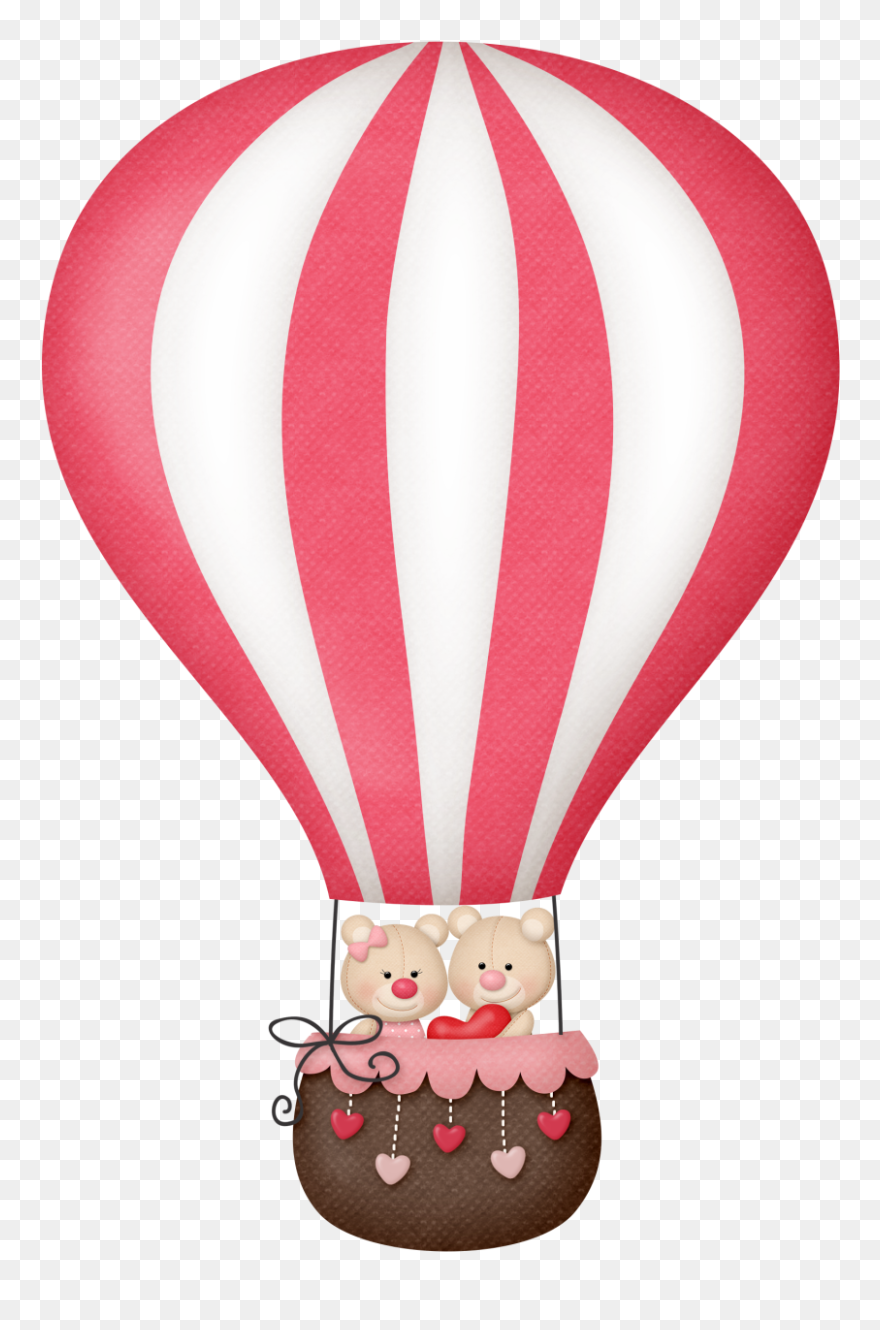 Hot Air Balloon Pink Png Clipart
