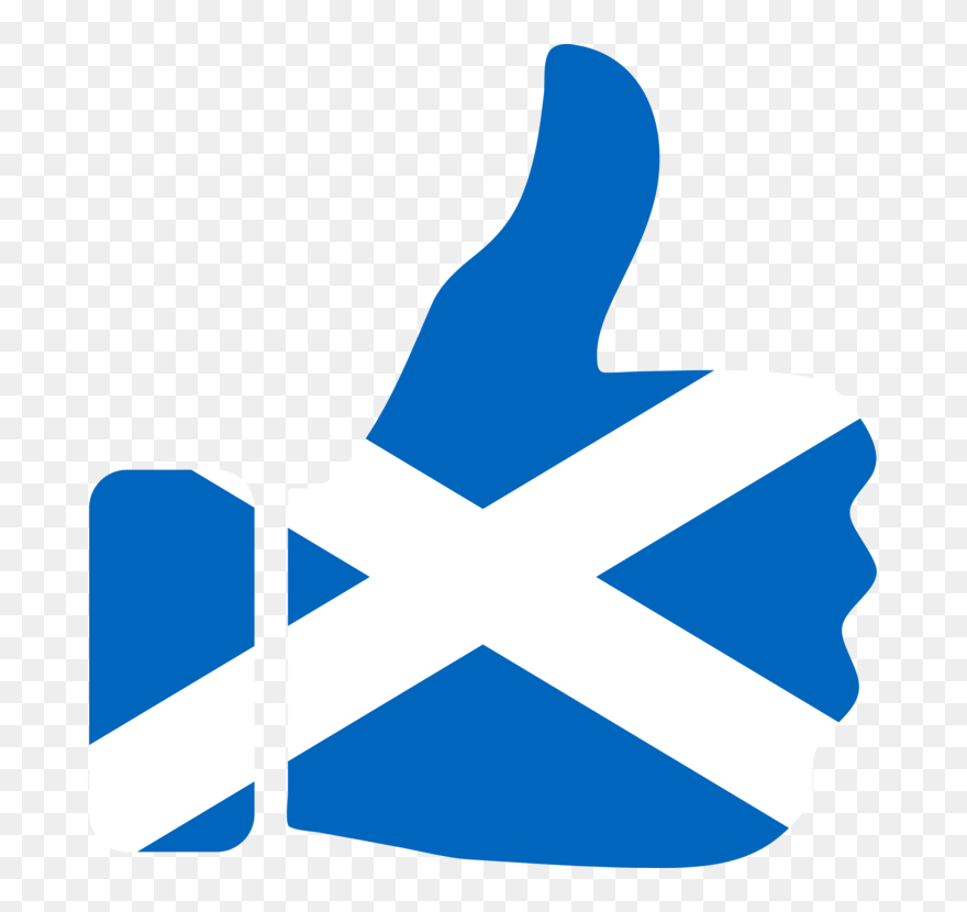 Blue,angle,area - Scotland Flag Thumbs Up Clipart