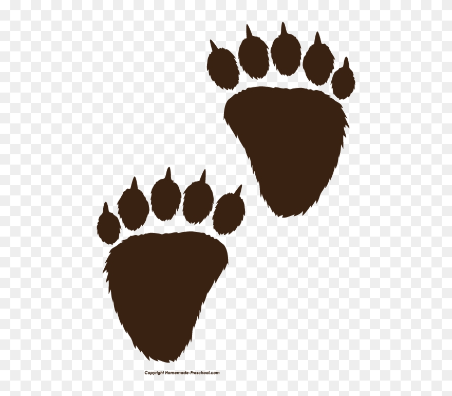 Paw Clipart Clip Art - Bear Paw Print Transparent - Png Download