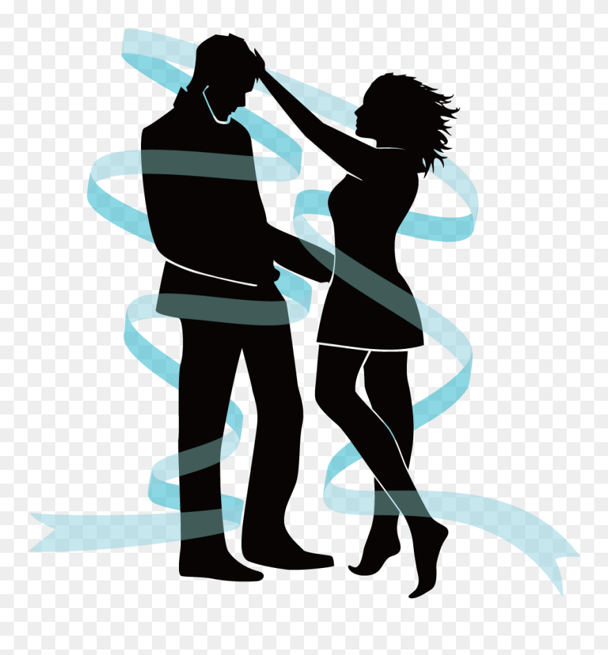 Dance Silhouette Woman Clip Art - Imagem De Uma Mulher E Um Homem Dançando - Png Download
