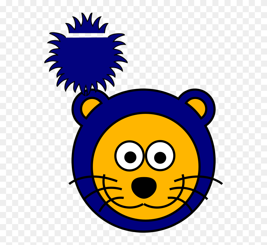 Cartoon Blue Gold Lion Svg Clip Arts - Cartoon - Png Download