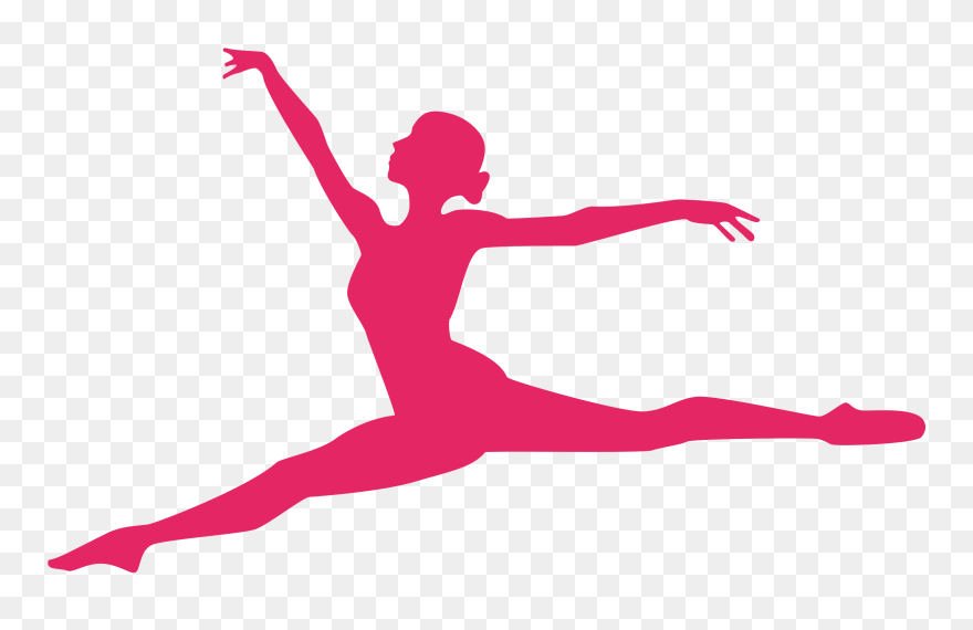 Ballet Dancer Gymnastics - Clipart Silhouette Gymnast - Png Download