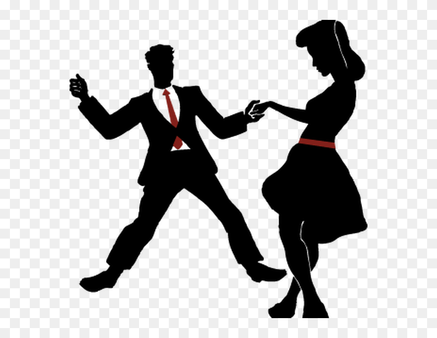 Swing Ballroom Dance Vector Graphics Illustration - Swing Dance Transparent Clipart