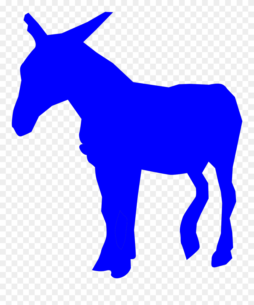 Blue Donkey Clipart - Png Download