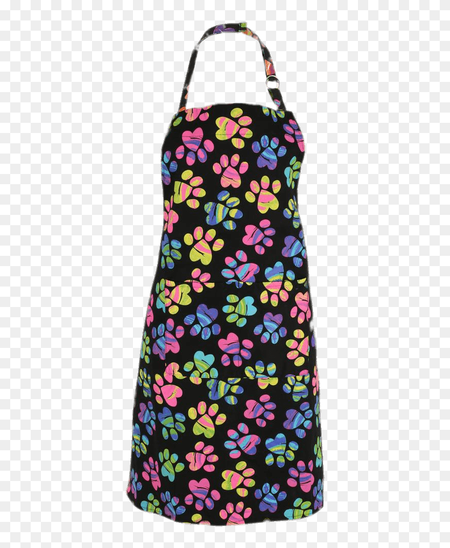 Apron With Printed Paws - Transparent Aprons Png Clipart