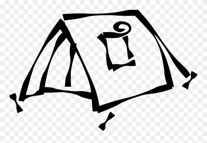 Camping Shelter Vector Image - Tent Clip Art - Png Download