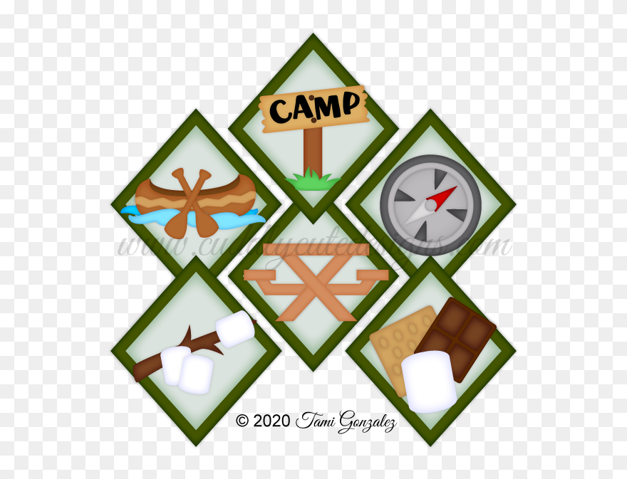 Camping Tokens Clipart