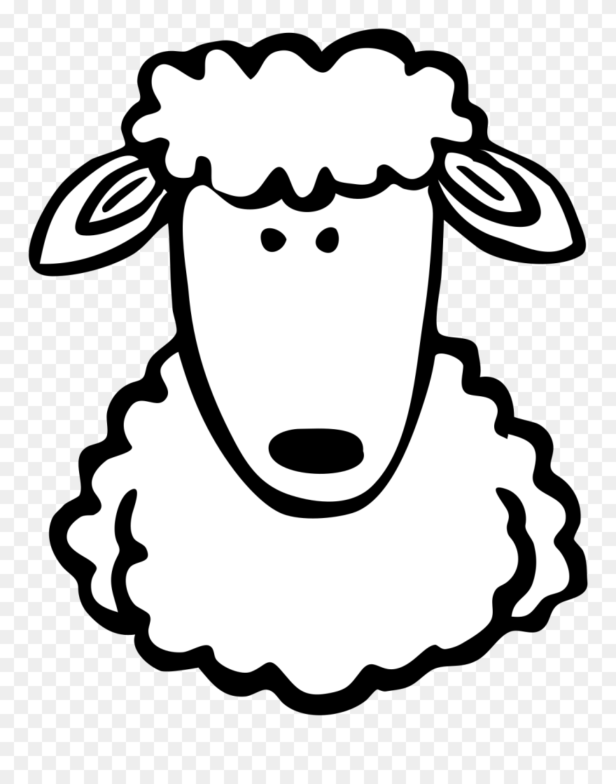 Sheep Face Clipart - Png Download