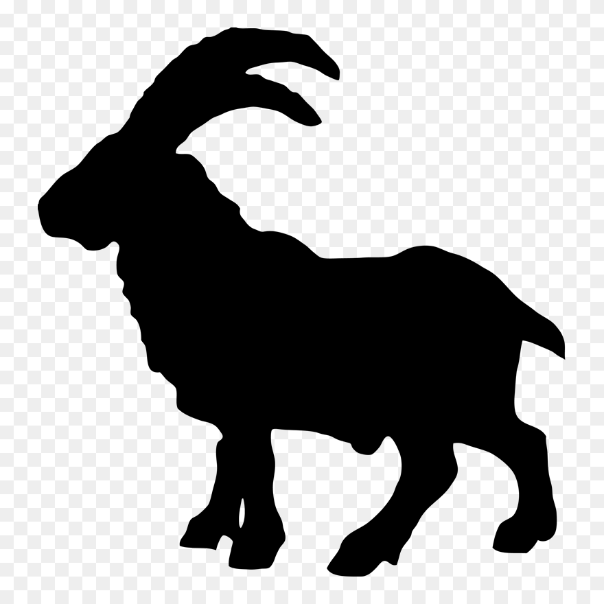 Goat Silhouette Sheep - Png Silhouette Goat Clipart