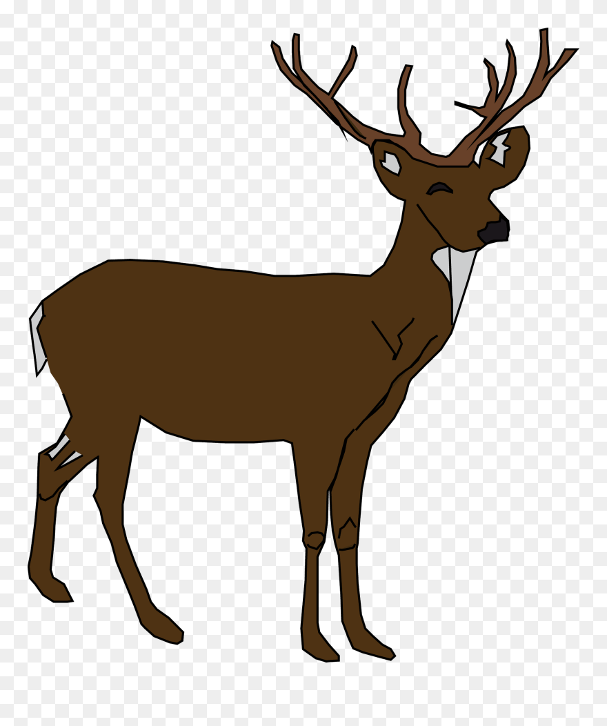 Deer Silhouette Cake Topper Clipart