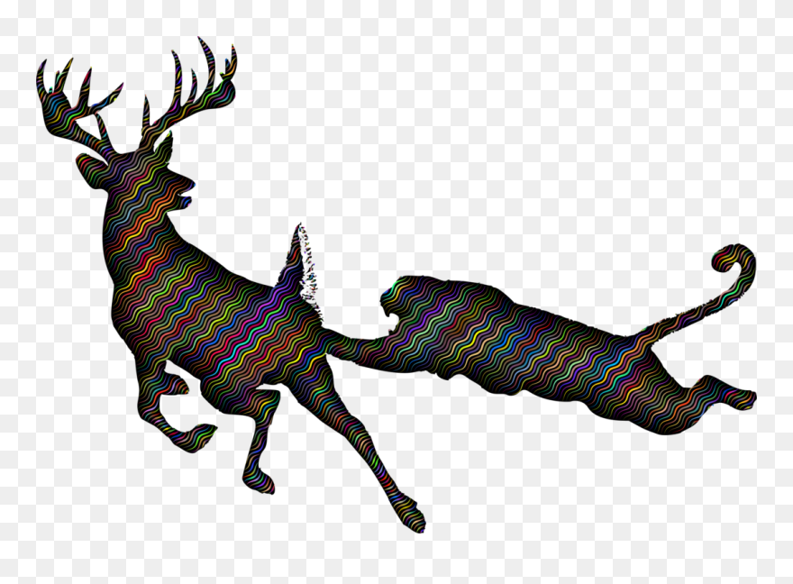 Deer - Family Of Deer Silhouettes Clipart