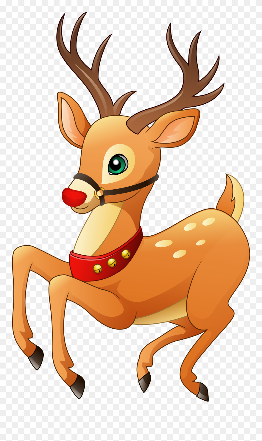 Free Rudolph Clipart Clip Black And White Stock Rudolph - Rudolph Png Transparent Png