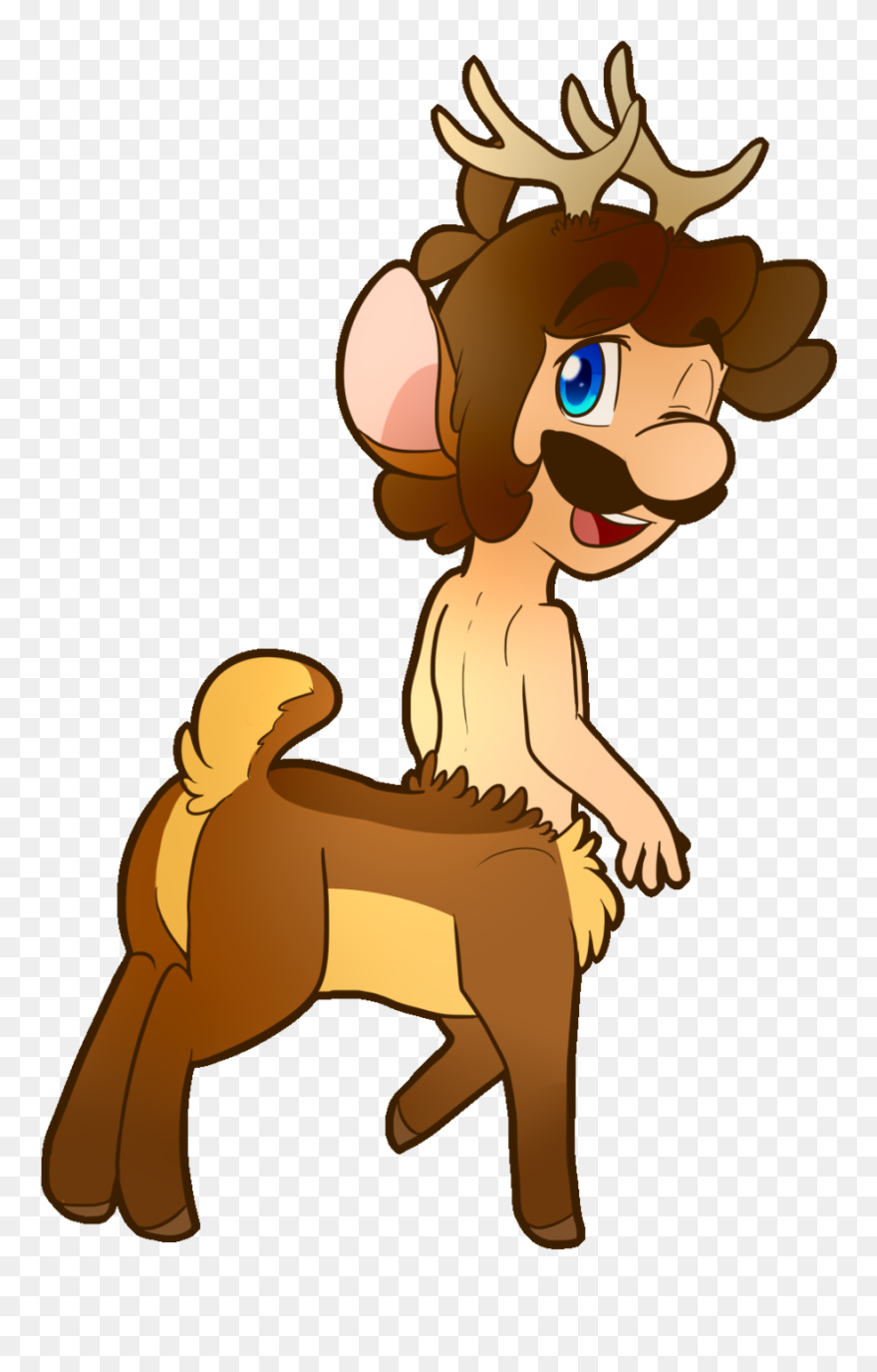 Chibi Deer Luigi By Baconbloodfire Chibi Deer Luigi - Cartoon Clipart