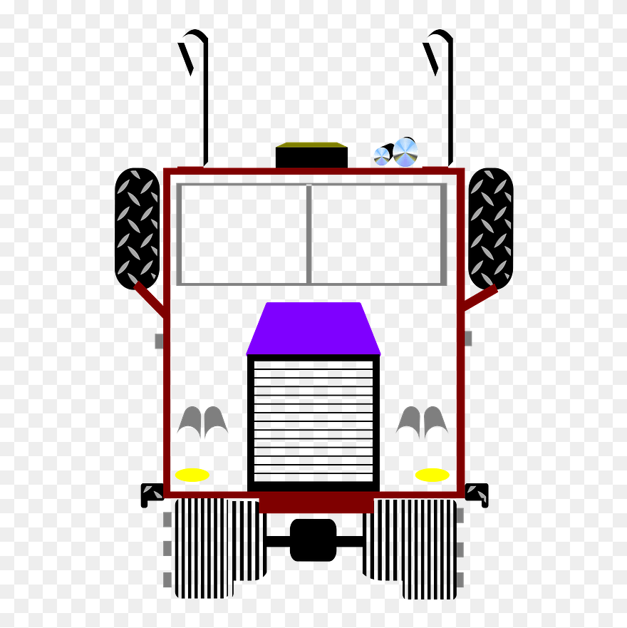 Truck Big Rig Clipart - Semi-trailer Truck - Png Download