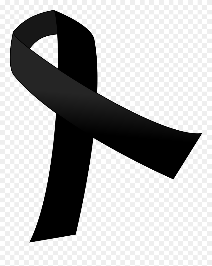 Breast Cancer Ribbon Black Clipart