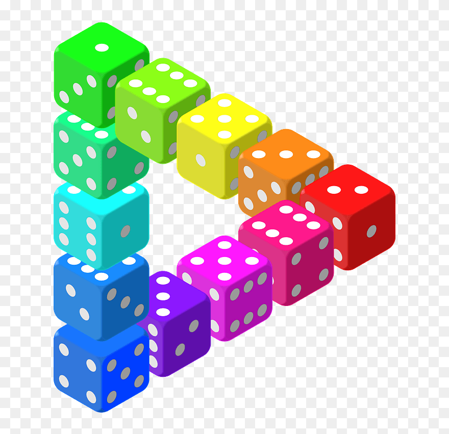 Dice Triangle Clipart - Impossible Dice Triangle - Png Download