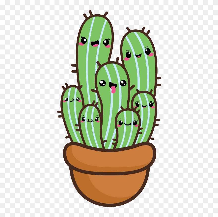 Transparent Cactus Png Tumblr - Kawaii Cactus Png Clipart