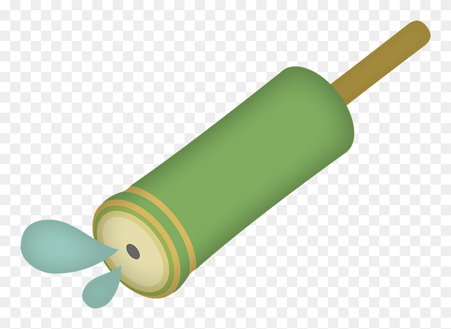 Water Gun Toy Clipart - 竹 水鉄砲 イラスト - Png Download