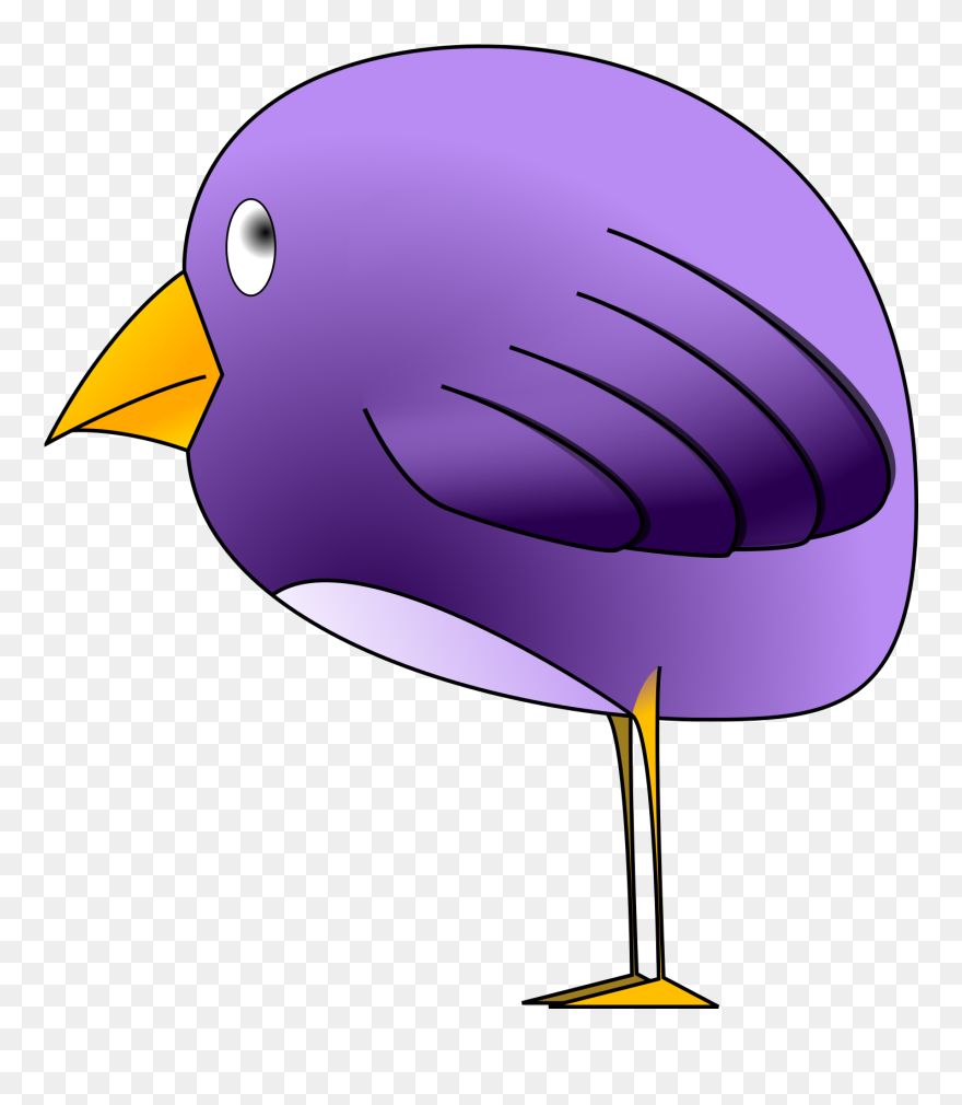 Cartoon Purple Bird Clipart