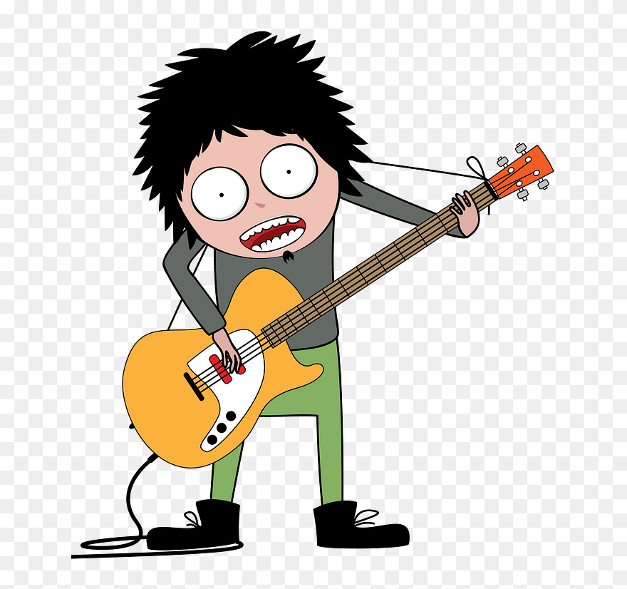 Guitar Player Clipart - รูป มือ เบส การ์ตูน - Png Download