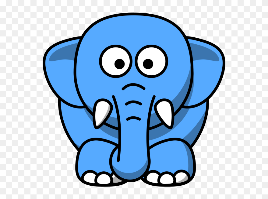 Blue Elephant Png Icons - Elephant With No Eyes Clipart