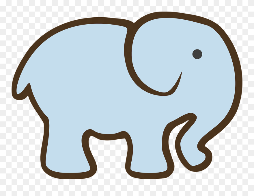 Clip Art Baby Elephant African Elephant Elephants Image - Cartoon Elephant Clipart - Png Download