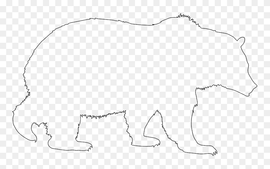 Outline Grizzly Bear Bear Silhouette Clipart