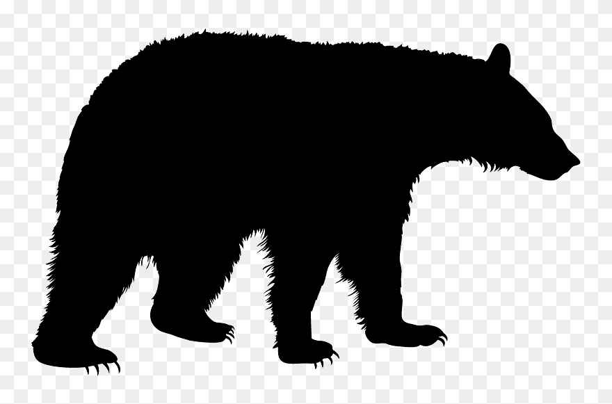 Black Bear Silhouette Clipart