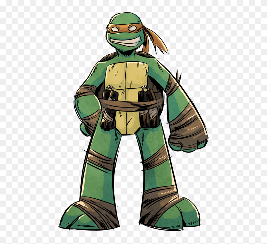 Ninja Turtles Clipart Mikey - Tmnt Mikey Comic Style - Png Download
