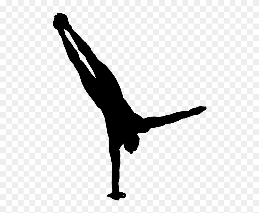 Handstand Gymnastics Yoga Acrobatics - One Arm Handstand Logo Clipart