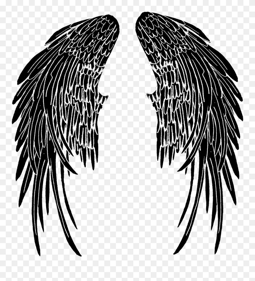 Tattoo Fallen Angel Clip Art Cover-up - Fallen Angel Wings Tattoo - Png Download